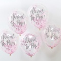 Balonky s konfetami About to pop! růžový