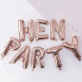Fóliové zlato-růžové balonky Hen Party