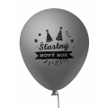 Balónek Šťastný nový rok - šedý