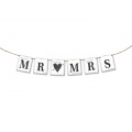 Girlanda - nápis "Mr. love Mrs."
